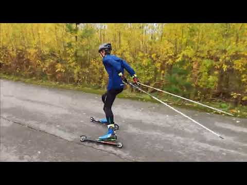 Видео: коньковый ход лыжероллеры тренировка  20 сент22