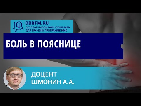 Видео: Доцент Шмонин А.А.: Боль в пояснице