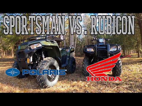 Видео: Сравнение Polaris Sportsman и Honda Foreman Rubicon Raw!