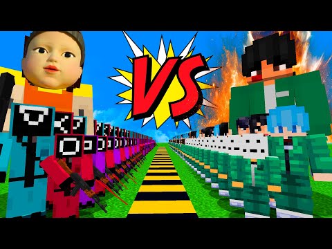 Видео: 1000 ИГРА В КАЛЬМАРА ОХРАНА ПРОТИВ 1000 ИГРОКОВ EXE ЗАЩИЩАЕТ ДЕРЕВНЮ ЖИТЕЛЕЙ МАЙНКРАФТ БИТВА