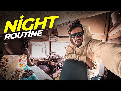 Видео: усталый дальнобойщик ночью жарит картошку в грузовике