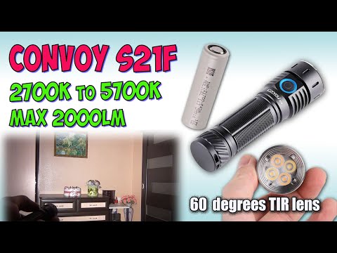 Видео: Convoy S21F 2700K to 5700K ♦ Полный обзор, замеры, ночные тесты. Night Tests. Full  review.