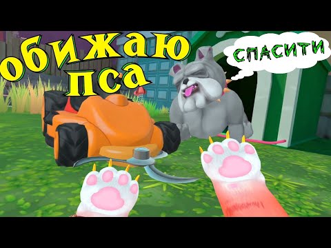 Видео: КОТ НА ГАЗОНОКОСИЛКЕ ПРОТИВ СОБАКИ