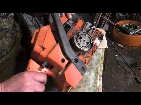 Видео: Бензопила Хускварна 136 ,,мелодичный,, стук коленвала!!!