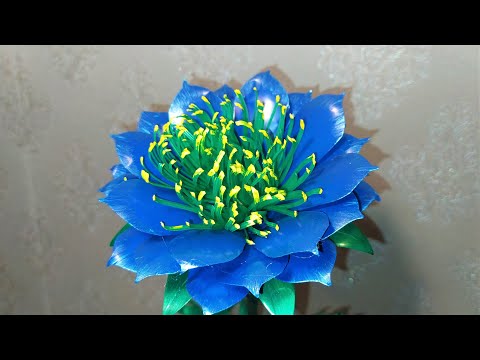 Видео: Цветок из пластиковых бутылок. Мастер класс. Многоуровневый цветок. Видео №6.
