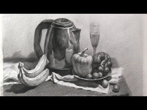 Видео: Как нарисовать натюрморт карандашом
