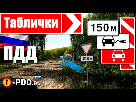 Видео: ПДД РФ: Знаки дополнительной информации (таблички)