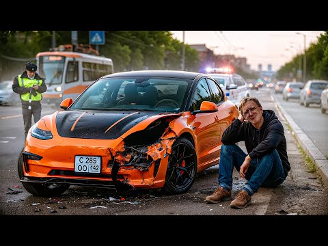 Видео: Разбил теслу брата.. Моя первая авария по моей вине! Обзор Квартиры
