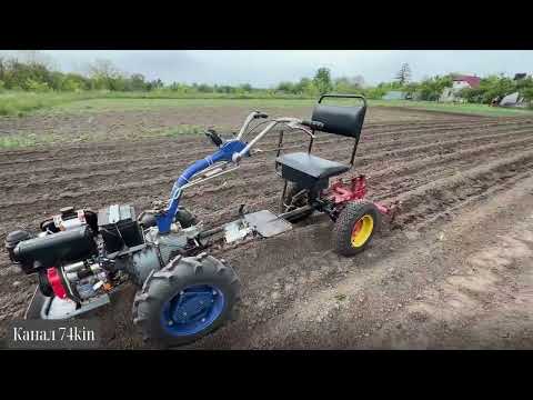 Видео: Прополка картошки мотоблоком Мотор Сич