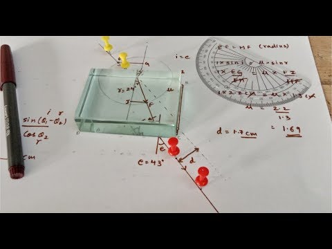 Видео: Определение бокового смещения и показателя преломления стеклянной пластины: практическое задание ...
