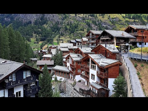 Видео: #Церматт,горнолыжный курорт,снежные #Альпы и вершина #Маттерхорн.#Швейцария.