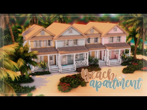 Видео: Квартиры на пляже🌴 | Симс 4: Строительство | Beach Apartment Complex | The Sims 4: Speed Build