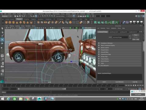 Видео: MAYA урок Моделирование мультяшного автомобиля часть 2