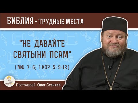 Видео: "Не давайте святыни псам" (Мф. 7:6; 1Кор. 5:9-12)?  Протоиерей Олег Стеняев