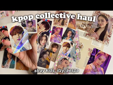 Видео: болтаем,распаковываем кпоп карты stray kids, enhypen, itzy, aespa 🧺 kpop haul ep.15