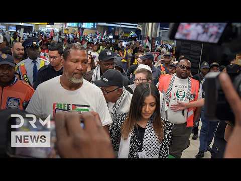 Видео: ПРИВЕТСТВИЕ ГЕРОЯ: активисты южноафриканской флотилии возвращаются домой после задержания в Израи...