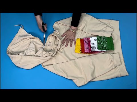 Видео: [DIY] Вас ждет изысканное и удивительное преображение носовых платков и толстовок.
