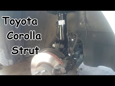Видео: Замена передней стойки Toyota Corolla