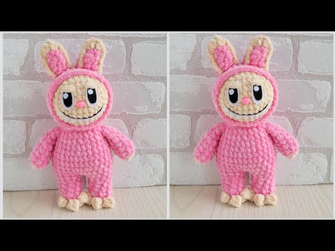 Видео: ЛАБУБУ из плюша крючком 💖 Labubu crochet💖 Labubu häkeln
