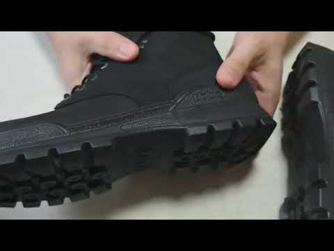 Видео: ECCO Track 25 2023 г.в. кожа нубук, чёрные ботинки