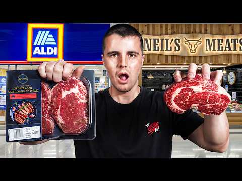 Видео: Премиальный стейк Aldi против премиального стейка Butcher