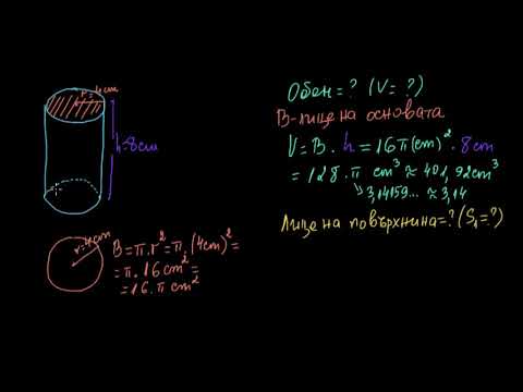 Видео: Обем и повърхнина на цилиндър