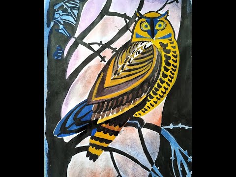 Видео: Декоративное решение ПТИЦЫ, построение орнамента