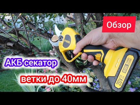 Видео: Обзор АКБ секатора DENZEL CP-40BL | садовый набор часть 1