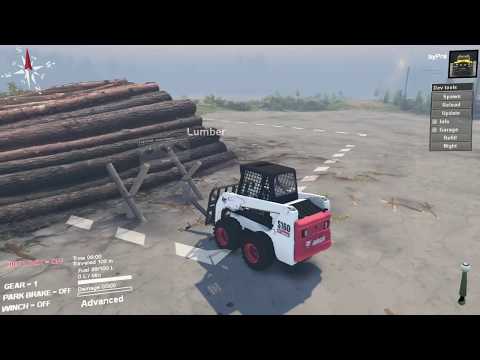 Видео: Bobcat S160 /Spintires Тестирую новое управления
