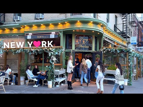 Видео: [4K]🇺🇸Прогулка по Нью-Йорку: Вест-Виллидж / субботний вечер 🍕☕🍸 24 сентября 2022 г.