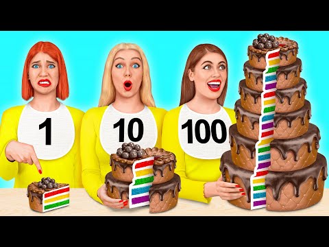 Видео: 100 Слоев Еды Челлендж | Сумасшедшие Кулинарные Идеи от Friendly DO