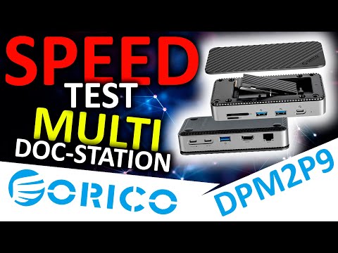 Видео: Speed test! Док станция, USB хаб, кардридер и внешний бокс для SSD   ORICO DPM2P9