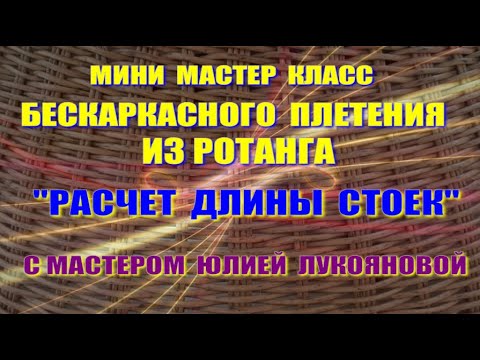 Видео: Мини МК 3 бескаркасного плетения корзин из ротанга  с мастером Юлией Лукояновой