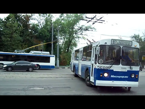 Видео: Троллейбусы в Мосвке!! Trackless Trolleys (Trolleybuses) in Moscow, Russia