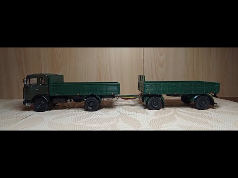 Видео: мАз - 53371 ранний с прицепом мАз - 8926 (модель 1/43)