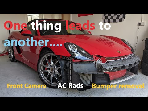 Видео: Снятие переднего бампера Porsche 981, обслуживание радиатора и установка передней камеры | 991, 981