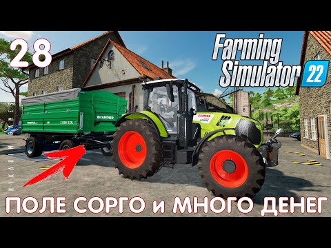 Видео: 🚜 Farming Simulator 22: ПОЛЕ СОРГО и МНОГО ДЕНЕГ #28 [прохождение 2022]