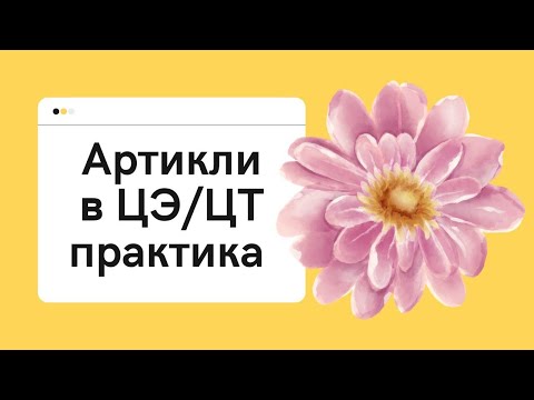 Видео: АРТИКЛИ ЦЭ ЦТ ПРАКТИКА