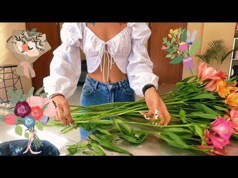 Видео: #27 собираю моно букет из альстромерий 🌷/ рабочие моменты🌿