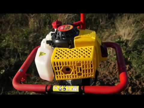 Видео: Мотобур Iron Mole E73 и земляной шнек N1 150 x 1000 мм