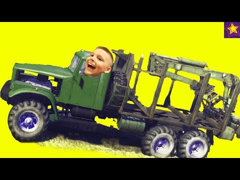 Видео: РАБОТАЕМ на КРАЗЕ в ДЕРЕВНЕ!!! ИГОРЮША впервые управляет КРАНОМ! Видео для детей