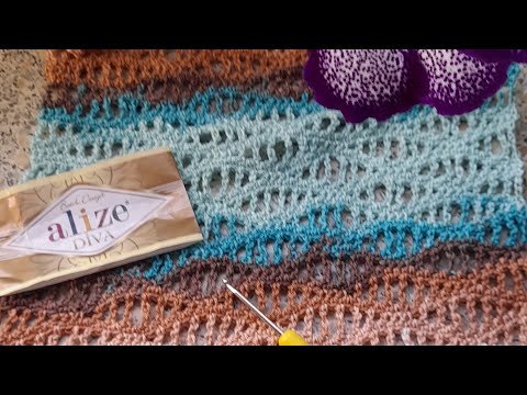 Видео: НОВЫЙ УЗОР " ВОЛНЫ "вязание крючком