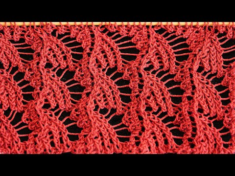 Видео: Ажурный узор «Ракушки» спицами 🐚 Openwork Shells knitting pattern