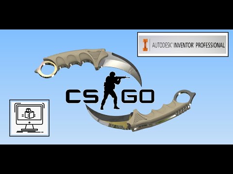 Видео: Поверхностное моделирование в Autodesk Inventor, нож Керамбит CS GO