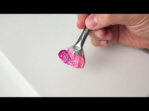 Видео: Легкий способ рисования сакуры / Техника для начинающих / Акриловая живопись