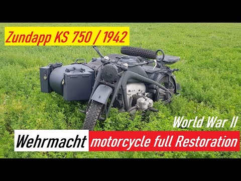 Видео: Сборка Zundapp KS750 1942 | Old Wehrmacht motorcycle full Restoration | World War II