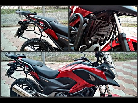 Видео: Установка кофров и защиты радиатора на Honda NC750X