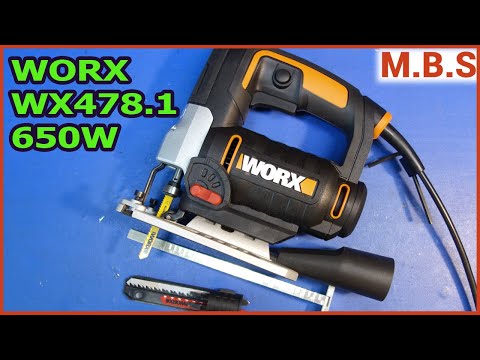 Видео: Электролобзик WORX WX478.1 650 Вт с маятниковым ходом Обзор лобзика