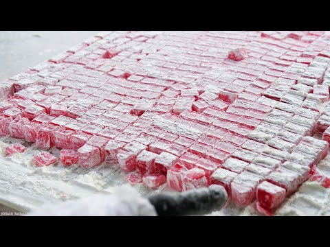 Видео: Процесс изготовления легендарного рахат-лукума | Производство рахат-лукума