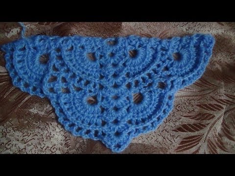 Видео: Веерный узор для шали - вариант 2. pattern for shawls - Option 2